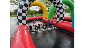 Image of a Jumbo Trikes with Inflatable Track