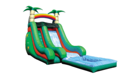 Image of a Tropical Splash w/ Pool Single Lane Slide 18' - BCA