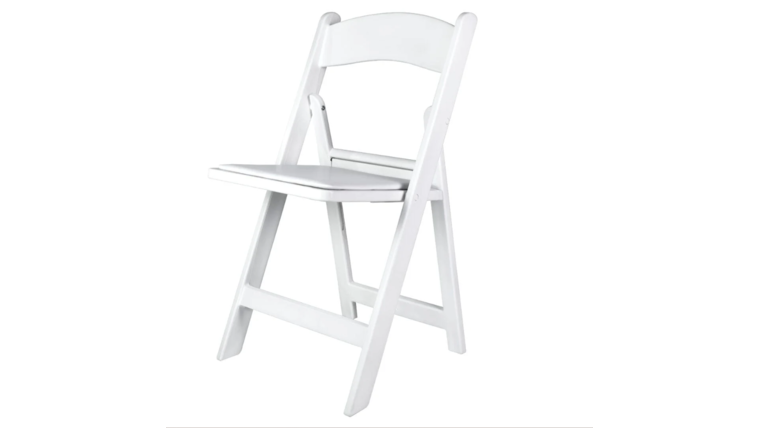 Folding Chair RESIN WHITE Padded Seat