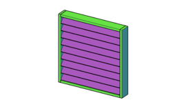 Image of a 2x2 Louver Flats