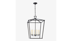 Image of a Chandelier - Farmhouse Black Wrought Iron