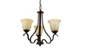 Image of a Bronze 3-Light Chandelier