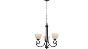 Image of a Bronze 3-Light Chandelier (Small)