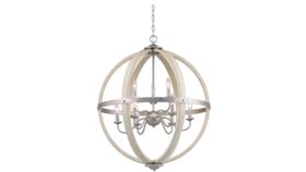 Image of a Farmhouse Antique White Chandelier