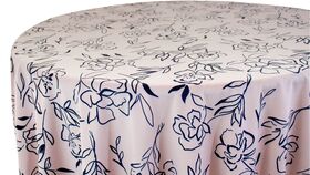 Image of a 108" Rd. Linens - Artistic Floral - Soft Pink