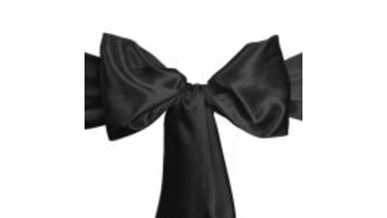 Picture of a 0001 Black Satin Ribbons & Sashes