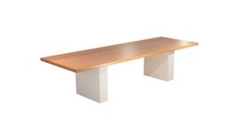 Image of a 10' Santorini Dining Table - Polished Wood Top