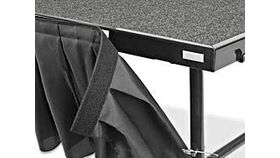 Image of a 10'x15" Black Stage Skirting