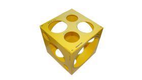 Image of a 13 Holes Collapsible Plastic Cube Balloon Sizer Box From 3" - 14"
