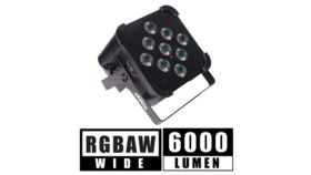 Image of a 5 IN 1 BATTERY POWERED, WIRELESS DMX FLAT LED LIGHT