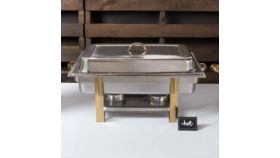 Image of a Chafer 8 Qt. Full Size Gold Accent Chafer