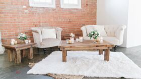 Image of a Boho Coffee Table 4' X 24" Honey Brown