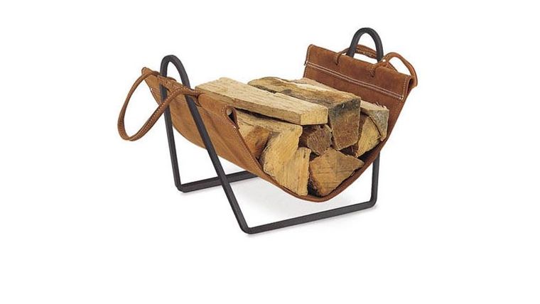 LEATHER FIREWOOD+BLANKET HOLDER : goodshuffle.com