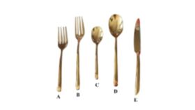 Image of a Gold Dinner Fork Flatware