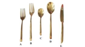 Image of a Gold Tablespoon Flatware