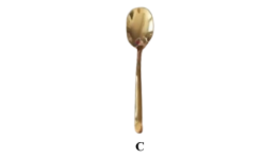 Image of a Gold Teaspoon Flatware