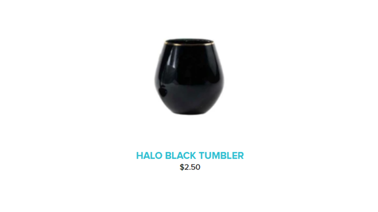 Gold Rim Halo Black Tumbler : goodshuffle.com