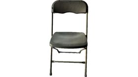 Image of a Brown Plastic Folding Chair