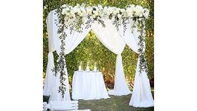 White Chiffon Drape curtain image