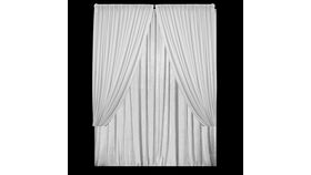 Image of a Draping Double Layer Tie-Back 07’-10’ High - Standard White