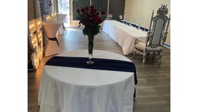 Image of a Table Runner - Chiffon (Navy Blue)