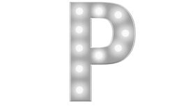 Image of a 4’ Marquee Letter (P)