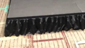 Image of a 12" Black Stage Skirts