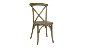 Image of a Rustic Tuscan Cross-Back Chairs