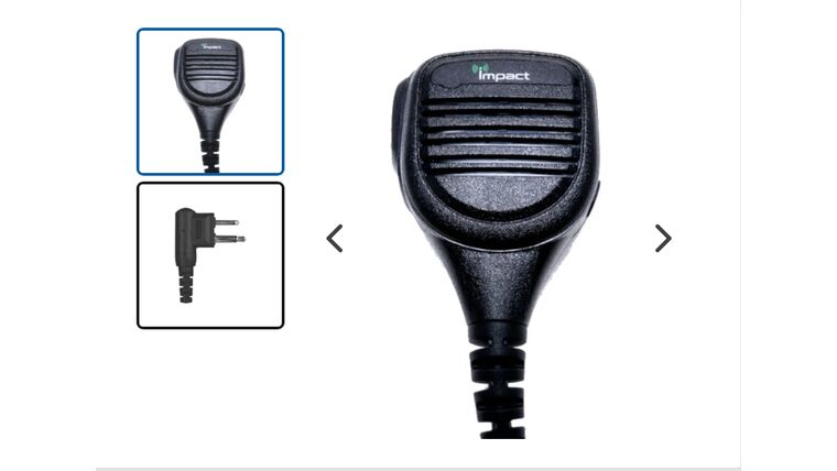 Impact M1-PRSM-HD3 Speaker Mic with 3.5mm Jack, Motorola 2-Pin : goodshuffle.com