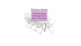Image of a 50 PERSON - TABLES & CHAIRS PACKAGE