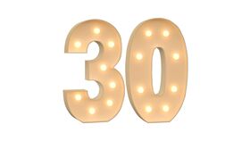 Image of a "30" Marquee Set