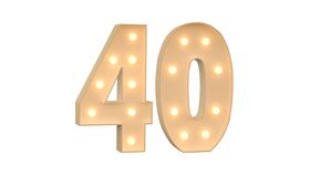 Image of a "40" Marquee Set