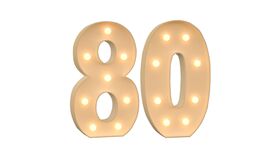 Image of a "80" Marquee Set