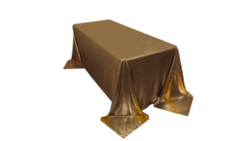 Image of a Antique Gold Sequins - 6' Rectangle Tablecloths