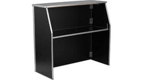 Image of a 4' L Rectangle Black Melamine Bar*