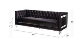 Black Velvet Glam Sofa image