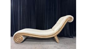 Image of a Ivory & Gold Lounge Couch