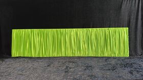 Image of a Green pleated skirting boards