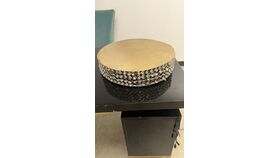 Image of a Gold Circle Mirror Cake Stand