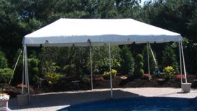 Image of a 10' x 20' White Frame Tent