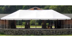 Image of a 10' x 30' White Frame Tent