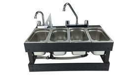 Image of a 4 Compartment Tabletop Portable Cold Sink Rental