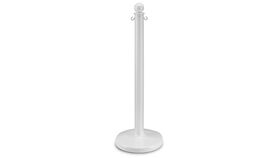 Image of a 40"H White Plastic Stanchion Post Only Rental