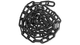 Image of a 100' Black Plastic Stanchion Chain Rental