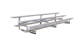 Image of a Bleacher - 3 Row Tip N Roll Portable Aluminum Bleacher Rental (Seats 30*) - 15'