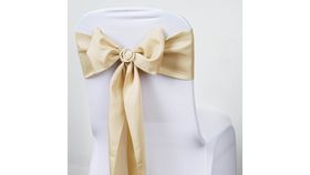 Image of a 6" W x 106" L Beige Polyester Sash