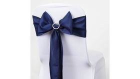 Image of a 6" W x 106" L Navy Blue Polyester Sash