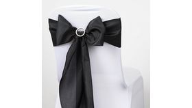 Image of a 6" W x 106" L Black Polyester Sash