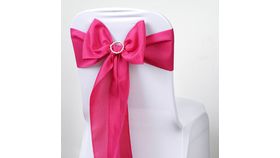 Image of a 6" W x 106" L Fushia Polyester Sash