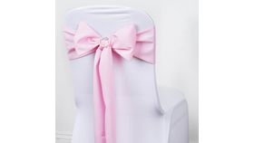 Image of a 6" W x 106" L Pink Polyester Sash